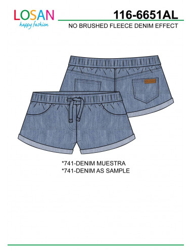 SHORT EFECTO DENIM