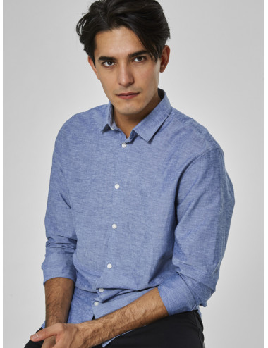 SLHSLIMLINEN SHIRT LS B NOOS